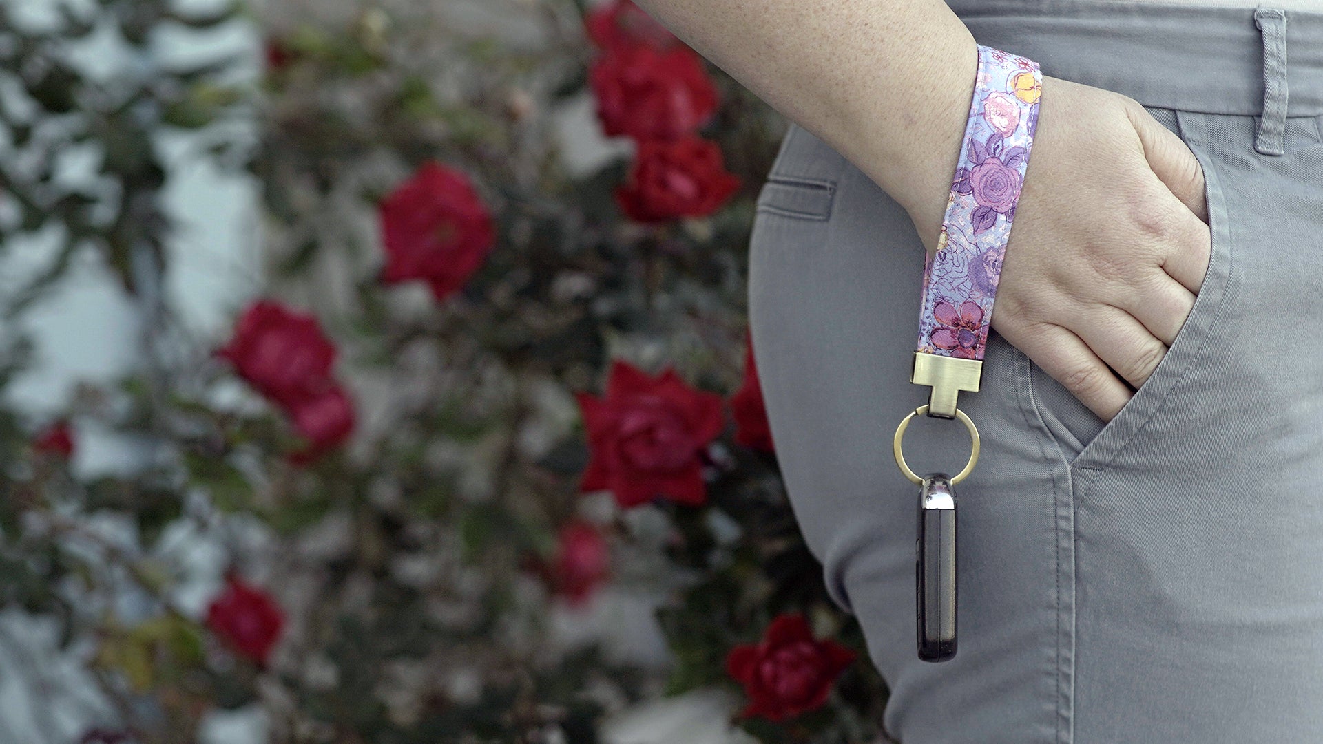 Flat Wristlet Keychain